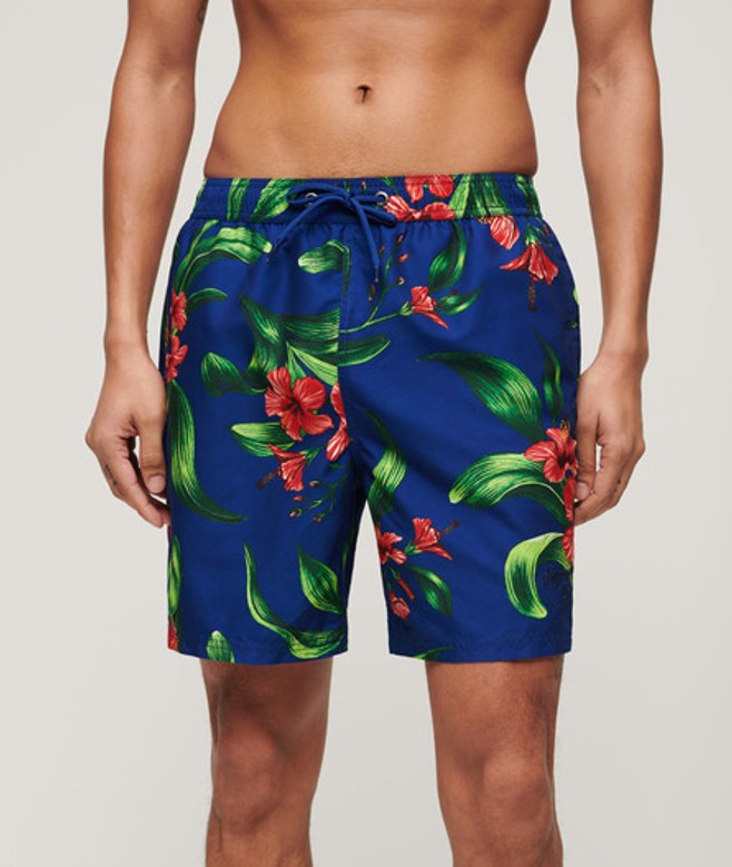 Superdry & Co Men’s Recycled Hawaiian Print – Swim Shorts Blue Hibiscus Royal Blue – Size: Xxl Superdry & Co Men’s Recycled Hawaiian Print – Swim Shorts Blue Hibiscus Royal Blue – Size: Xxl