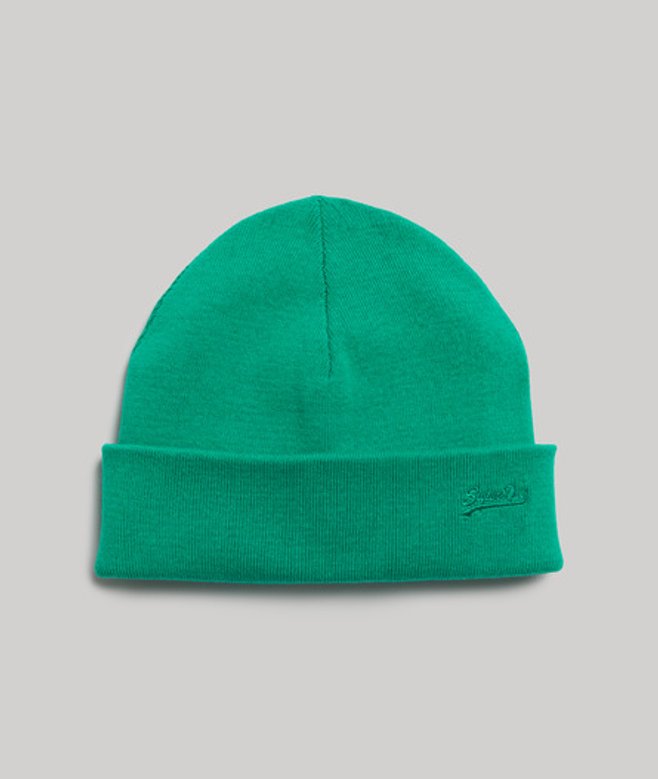 Superdry & Co Men’s Vintage Logo Beanie Green Soft Green – Size: SIZE