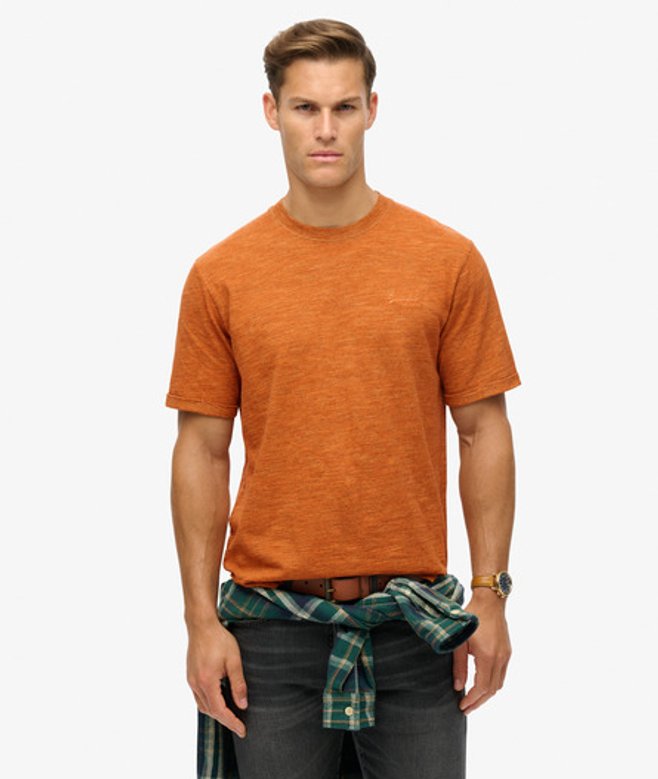 Superdry & Co Men’s Over-dyed Slub Marl shirt Orange Denver Orange – Size: Superdry & Co Men’s Over-dyed Slub Marl shirt Orange Denver Orange – Size: