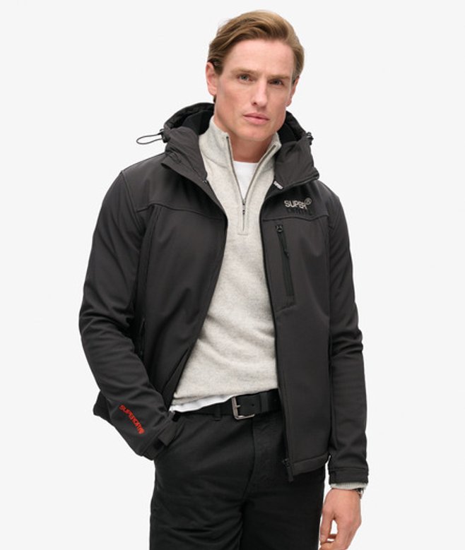 Superdry & Co Men’s Hooded Ripstop Softshell Trekker Jacket Black – Size: Superdry & Co Men’s Hooded Ripstop Softshell Trekker Jacket Black – Size:
