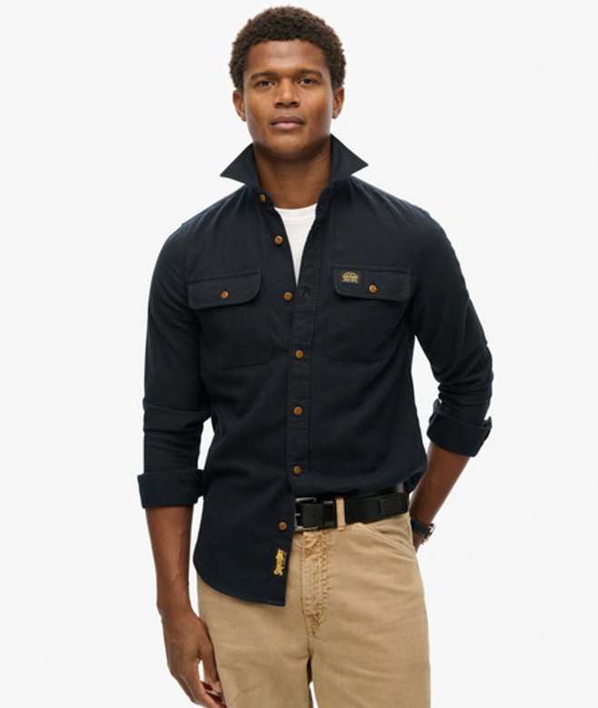 Superdry & Co Men’s Trailsman Relaxed Fit Overshirt Black Jet Black – Size: Superdry & Co Men’s Trailsman Relaxed Fit Overshirt Black Jet Black – Size: