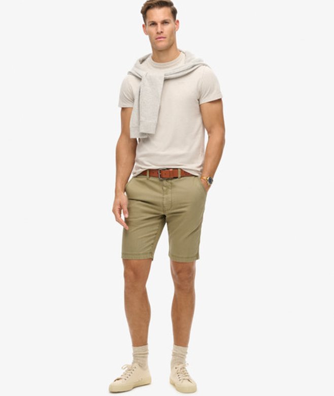 Superdry & Co Men’s Vintage International Chino Shorts Green Sage – Size: