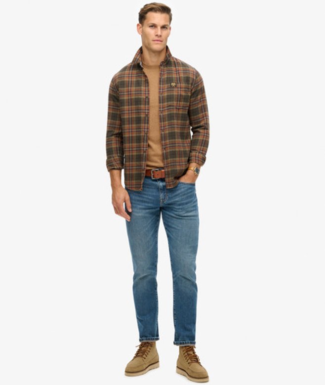Superdry & Co Men’s Essential Logo shirt Brown Buck Tan Brown Marl – Size: Superdry & Co Men’s Essential Logo shirt Brown Buck Tan Brown Marl – Size: