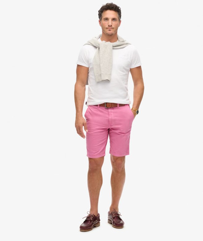 Superdry & Co Men’s Vintage International Chino Shorts Pink Washed Pink – Size:
