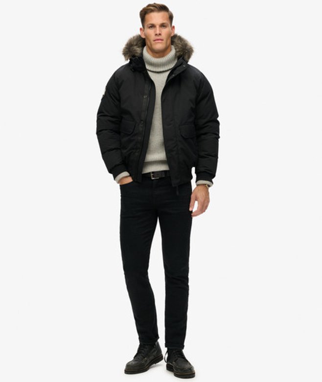 Superdry & Co Men’s Everest Faux Fur Bomber Jacket Black Jet Black – Size: Xxl Superdry & Co Men’s Everest Faux Fur Bomber Jacket Black Jet Black – Size: Xxl