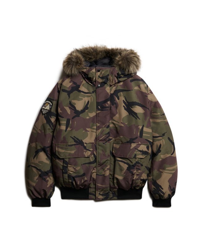 Superdry & Co Men’s Everest Faux Fur Bomber Jacket Green Para Camo – Size: Xxl Superdry & Co Men’s Everest Faux Fur Bomber Jacket Green Para Camo – Size: Xxl