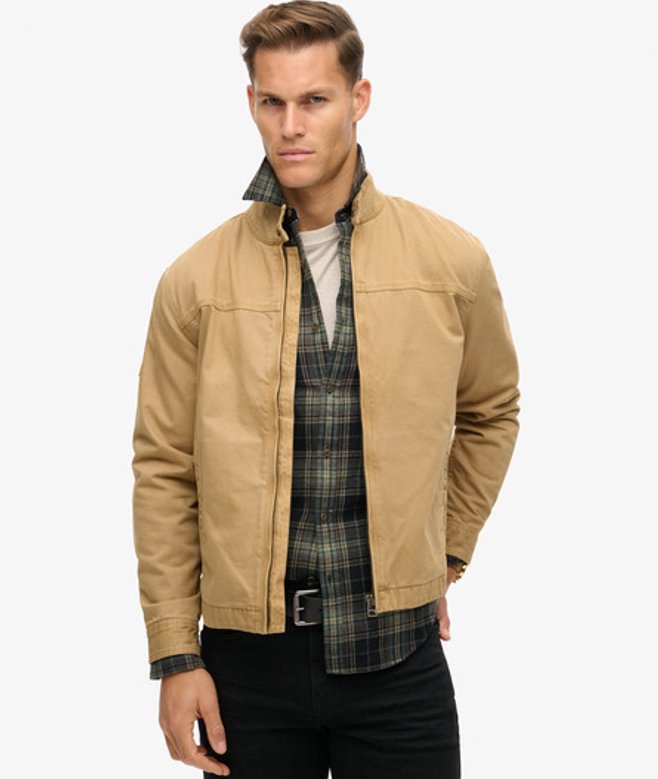 Superdry & Co Men’s Classic Harrington Jacket Beige Canyon Beige – Size: Xxl Superdry & Co Men’s Classic Harrington Jacket Beige Canyon Beige – Size: Xxl