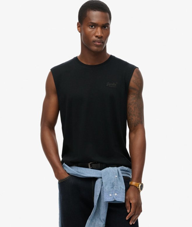 Superdry & Co Men’s Organic Cotton Essential Logo Tank Top Black – Size: Superdry & Co Men’s Organic Cotton Essential Logo Tank Top Black – Size: