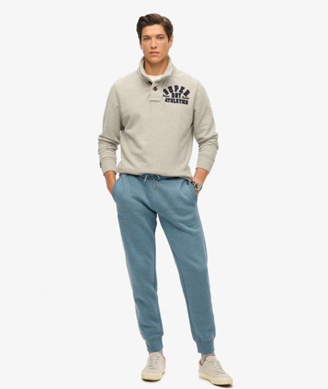 Superdry & Co Men’s Essential Logo Joggers Blue Bluestone Blue Marl – Size: Superdry & Co Men’s Essential Logo Joggers Blue Bluestone Blue Marl – Size: