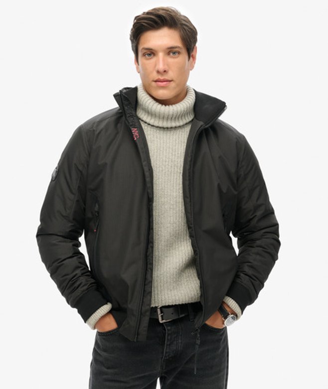 Superdry & Co Men’s City Harrington Jacket, Black, Size: Superdry & Co Men’s City Harrington Jacket, Black, Size:
