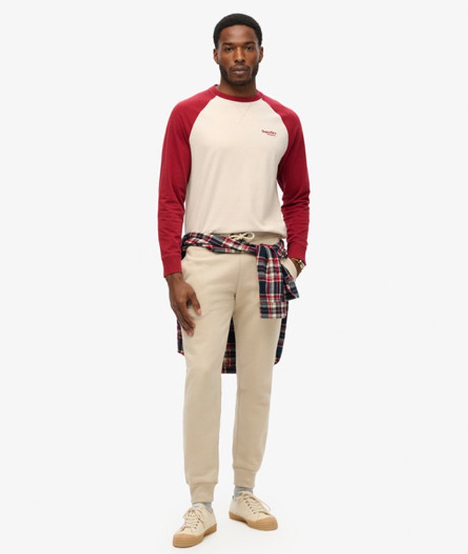 Superdry & Co Men’s Essential Logo Joggers Beige Light Stone Beige – Size: Superdry & Co Men’s Essential Logo Joggers Beige Light Stone Beige – Size: