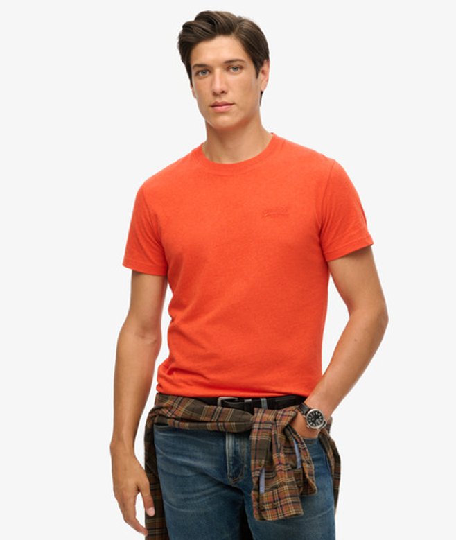 Superdry & Co Men’s Essential Logo shirt Orange Bright Orange Marl – Size: Superdry & Co Men’s Essential Logo shirt Orange Bright Orange Marl – Size: