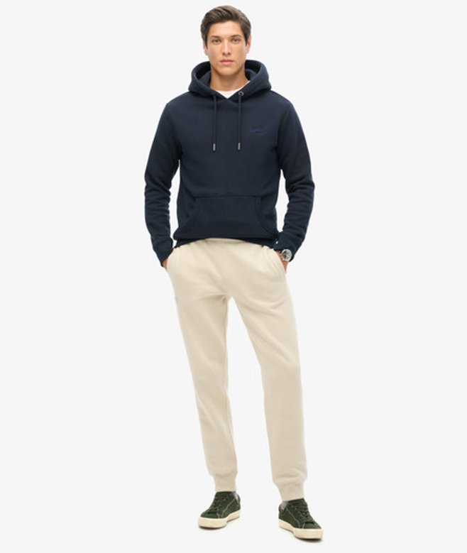 Superdry & Co Men’s Essential Logo Joggers Cream Light Stone Beige – Size: Superdry & Co Men’s Essential Logo Joggers Cream Light Stone Beige – Size: