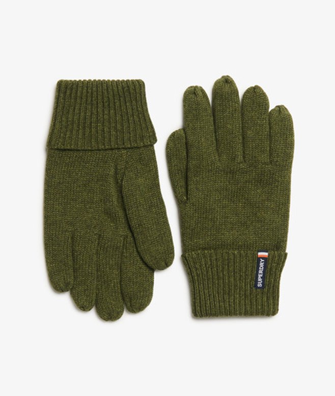 Superdry & Co Men’s Essential Logo Knitted Gloves Green Deep Army Green Marl – Size: SIZE Superdry & Co Men’s Essential Logo Knitted Gloves Green Deep Army Green Marl – Size: SIZE