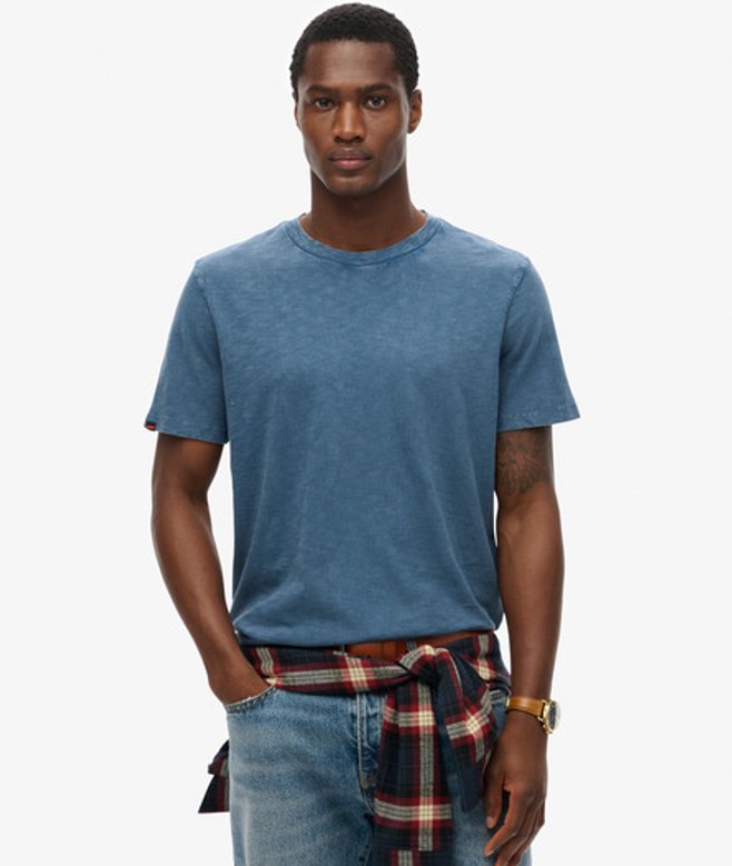 Superdry & Co Men’s Crew Neck Slub Short Sleeved shirt Blue Dry Slate Blue – Size: Xxxl Superdry & Co Men’s Crew Neck Slub Short Sleeved shirt Blue Dry Slate Blue – Size: Xxxl