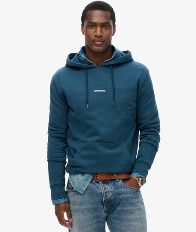 Superdry & Co Men’s Plain Hoodie Blue Blue Bottle – Size: Xxl Superdry & Co Men’s Plain Hoodie Blue Blue Bottle – Size: Xxl