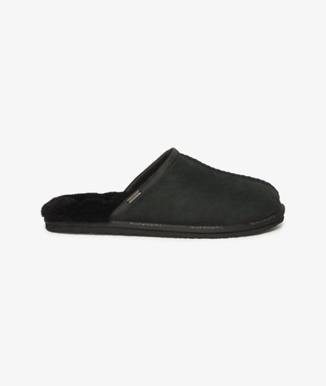 Superdry & Co Men’s Suede Mule Slippers Black – Size: – Superdry & Co Men’s Suede Mule Slippers Black – Size: –