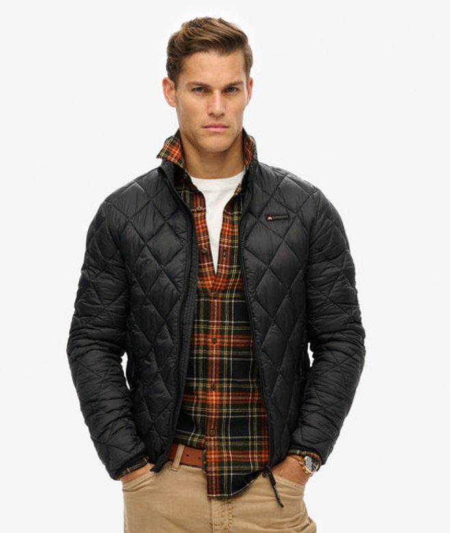 Superdry & Co Men’s Diamond Quilt Fuji Lite Jacket Black Jet Black – Size: Xxl Superdry & Co Men’s Diamond Quilt Fuji Lite Jacket Black Jet Black – Size: Xxl