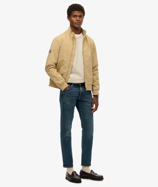 Superdry & Co Men’s Nylon Harrington Jacket Green Canyon Beige – Size: Superdry & Co Men’s Nylon Harrington Jacket Green Canyon Beige – Size: