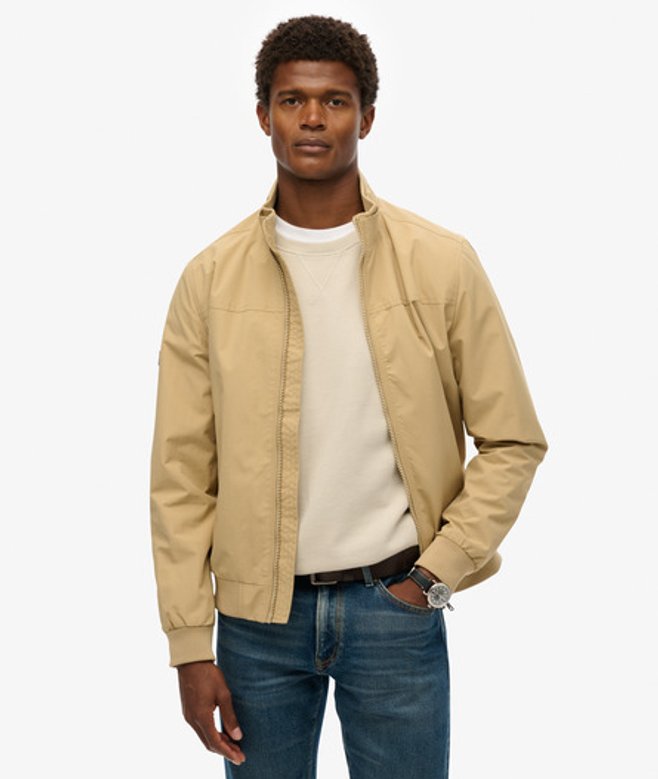 Superdry & Co Men’s Nylon Harrington Jacket Green Canyon Beige – Size: Superdry & Co Men’s Nylon Harrington Jacket Green Canyon Beige – Size: