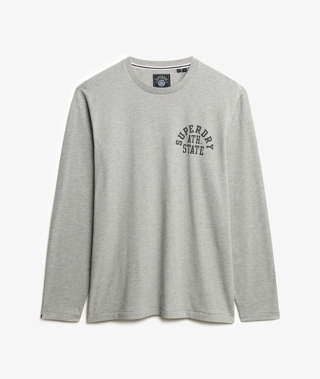 Superdry & Co Men’s Athletic Essentials Long Sleeve Top Grey Grey Marl – Size: Xxl Superdry & Co Men’s Athletic Essentials Long Sleeve Top Grey Grey Marl – Size: Xxl