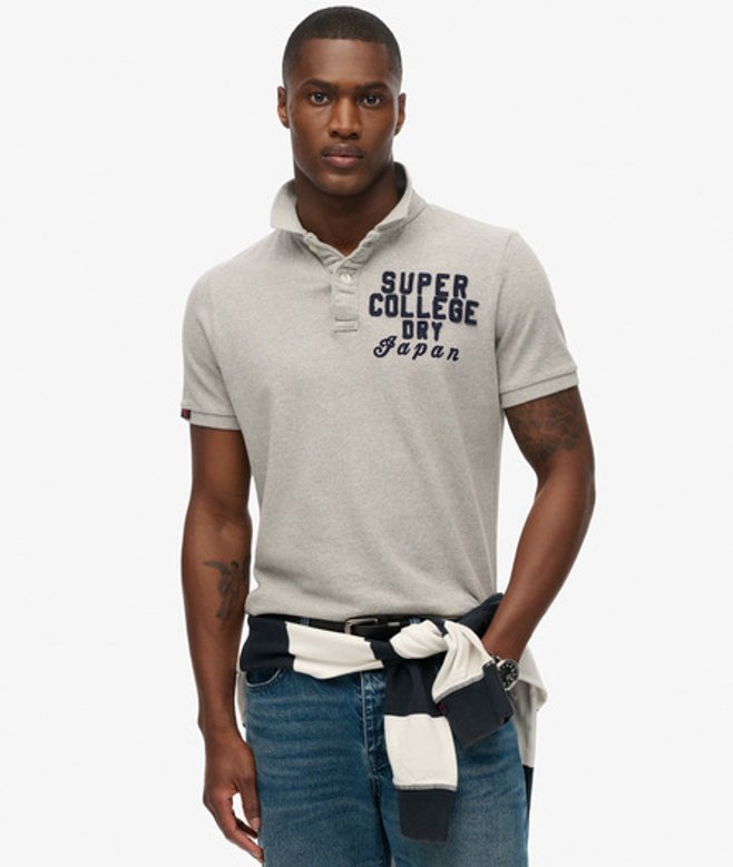 Superdry & Co Men’s Vintage Athletic Polo Shirt Grey Vintage Sweat Grey Marl – Size: Superdry & Co Men’s Vintage Athletic Polo Shirt Grey Vintage Sweat Grey Marl – Size:
