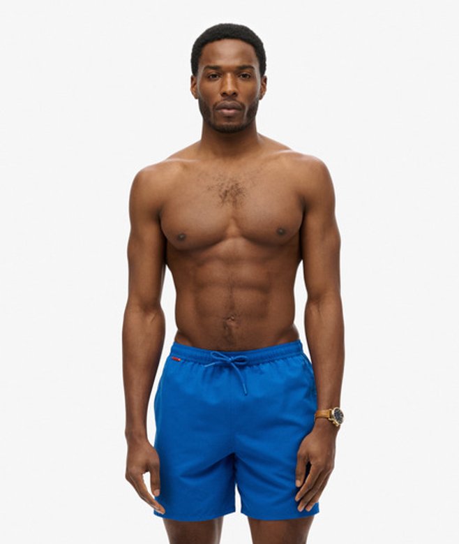 Superdry & Co Men’s Essential – Swim Shorts Blue Voltage Blue – Size: Superdry & Co Men’s Essential – Swim Shorts Blue Voltage Blue – Size: