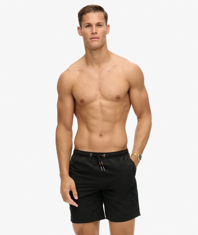 Superdry & Co Men’s Premium Embroidered – Swim Shorts Black – Size: Superdry & Co Men’s Premium Embroidered – Swim Shorts Black – Size: