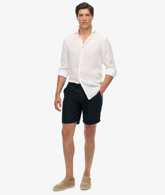 Superdry & Co Men’s The Merchant Store- Linen Shorts Navy Eclipse Navy – Size: Superdry & Co Men’s The Merchant Store- Linen Shorts Navy Eclipse Navy – Size: