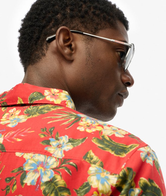 Superdry & Co Men’s Hawaiian Printed Shirt Red Botanical Red – Size: Superdry & Co Men’s Hawaiian Printed Shirt Red Botanical Red – Size: