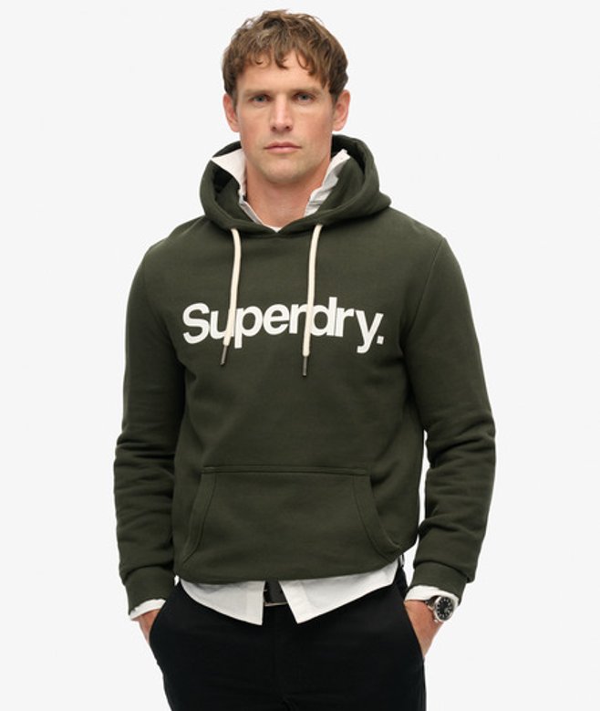 Superdry & Co Men’s Core Logo Hoodie Green Surplus Goods Olive Green – Size: Superdry & Co Men’s Core Logo Hoodie Green Surplus Goods Olive Green – Size: