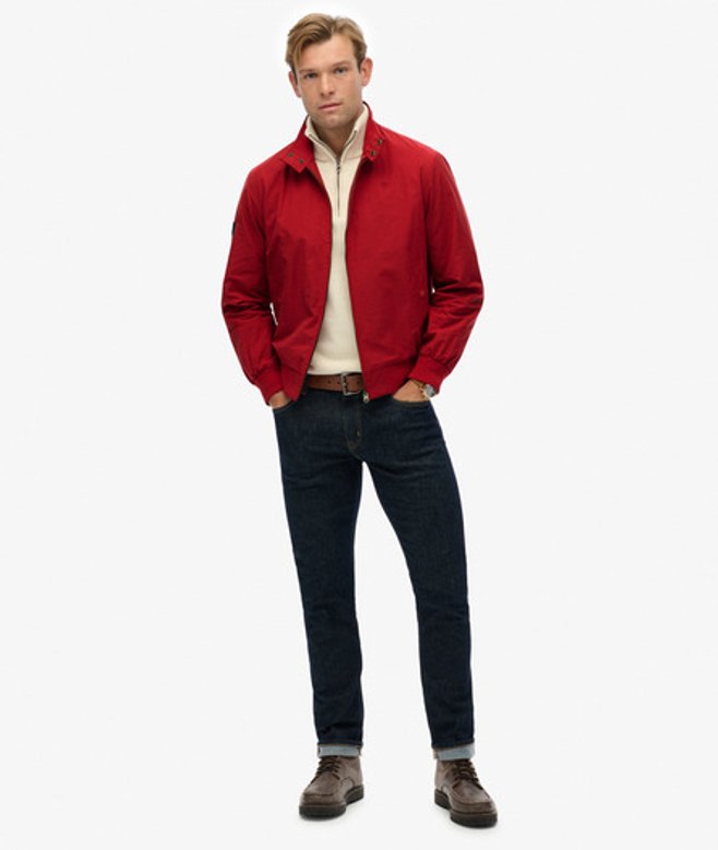 Superdry & Co Men’s Classic Harrington Jacket Red Chilli Pepper Red – Size: Superdry & Co Men’s Classic Harrington Jacket Red Chilli Pepper Red – Size: