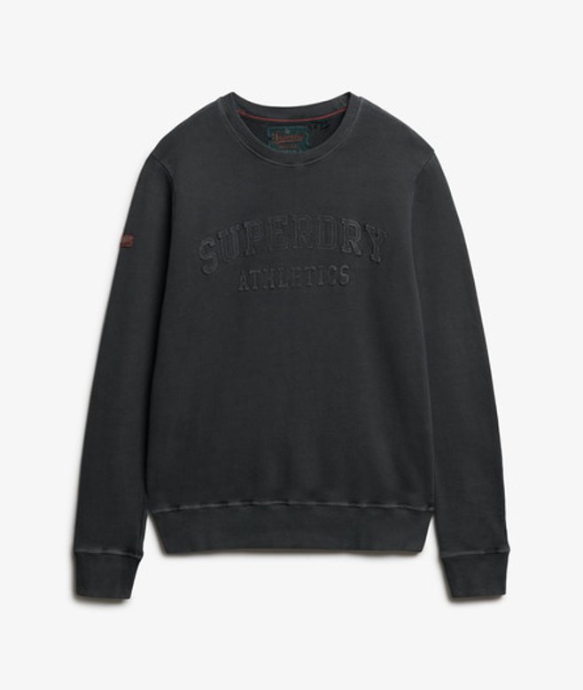 Superdry & Co Men’s Athletic Embossed Sweatshirt Black Jet Black – Size: Superdry & Co Men’s Athletic Embossed Sweatshirt Black Jet Black – Size: