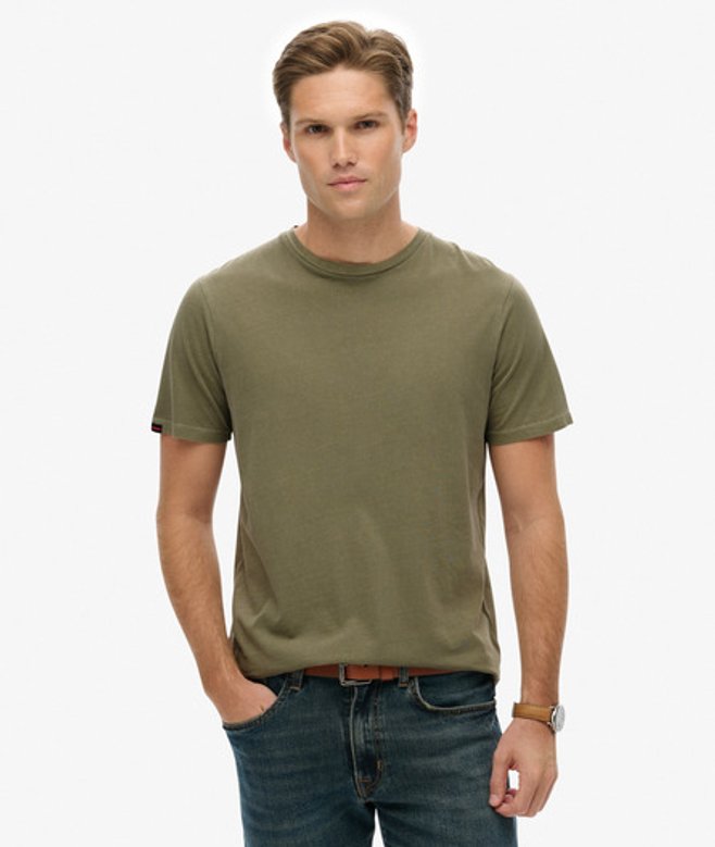 Superdry & Co Men’s Classic Essential shirt Khaki Light Khaki Green – Size: Superdry & Co Men’s Classic Essential shirt Khaki Light Khaki Green – Size:
