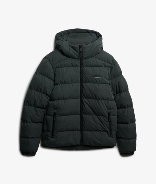 Superdry & Co Men’s Hooded Microfibre Sport Puffer Jacket Green Academy Dark Green – Size: Superdry & Co Men’s Hooded Microfibre Sport Puffer Jacket Green Academy Dark Green – Size: