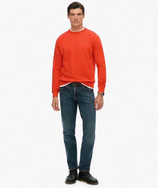 Superdry & Co Men’s Essential Logo Raglan Crew Sweatshirt Orange Bold Orange – Size: Superdry & Co Men’s Essential Logo Raglan Crew Sweatshirt Orange Bold Orange – Size: