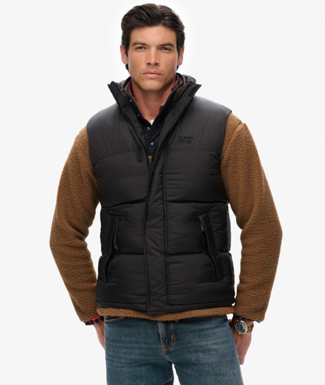 Superdry & Co Men’s Black Puffer Gilet – Size: