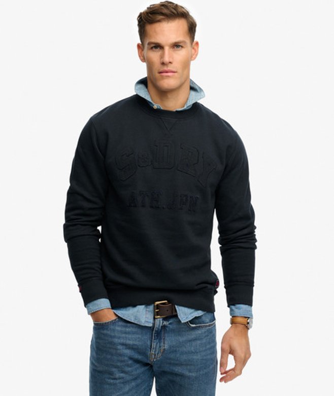 Superdry & Co Men’s Vintage Athletic Tonal Crew Sweatshirt Navy Eclipse Navy – Size: Superdry & Co Men’s Vintage Athletic Tonal Crew Sweatshirt Navy Eclipse Navy – Size:
