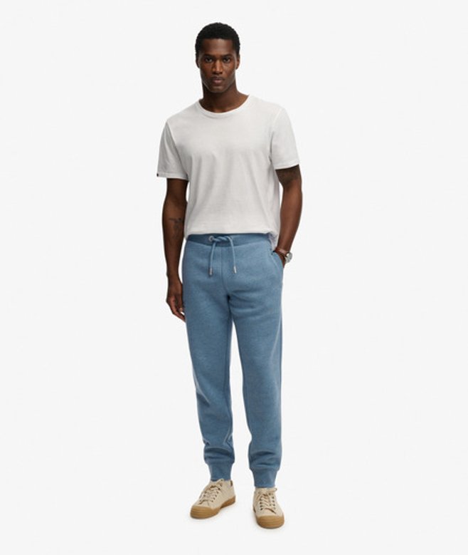 Superdry & Co Men’s Vintage Logo Embroidered Joggers Light Blue Bluestone Marl – Size: Superdry & Co Men’s Vintage Logo Embroidered Joggers Light Blue Bluestone Marl – Size:
