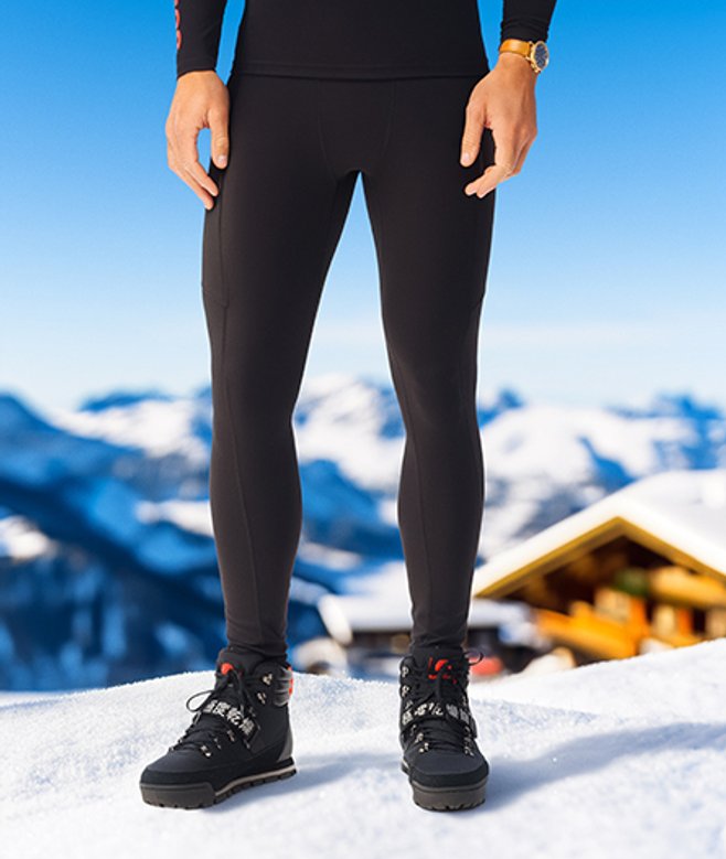 Superdry & Co Men’s Ski Base Layer Legging Black – Size: Superdry & Co Men’s Ski Base Layer Legging Black – Size: