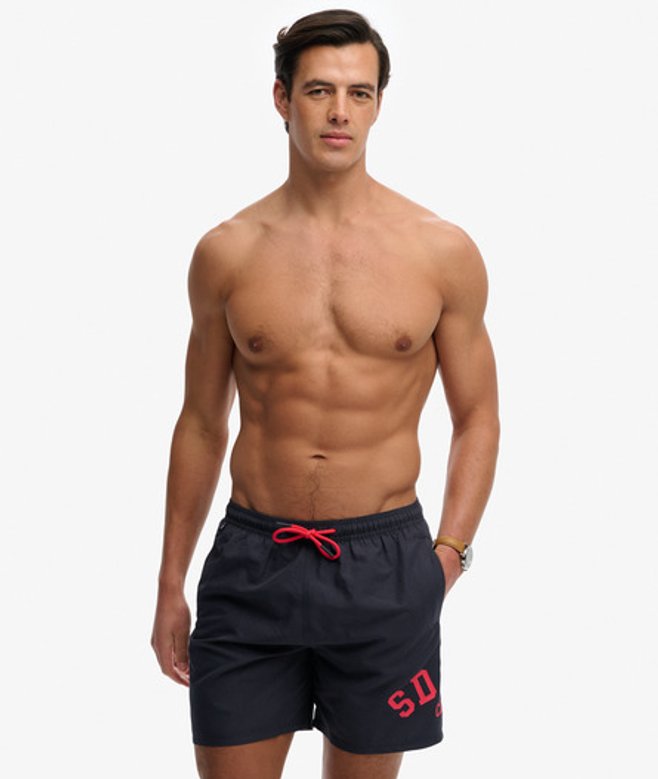 Superdry & Co Men’s Printed Logo -Inch Swim Shorts Navy Eclipse Navy – Size: Superdry & Co Men’s Printed Logo -Inch Swim Shorts Navy Eclipse Navy – Size: