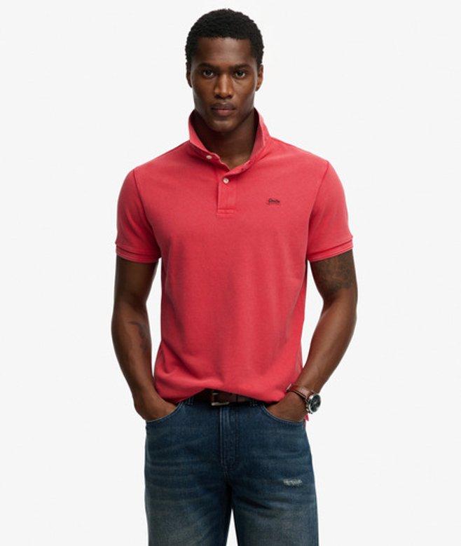 Superdry & Co Men’s Classic Pique Polo Shirt Pink Raspberry Pink – Size: Superdry & Co Men’s Classic Pique Polo Shirt Pink Raspberry Pink – Size: