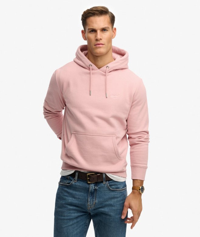 Superdry & Co Men’s Essential Logo Hoodie Pink Light Blush Pink – Size: Superdry & Co Men’s Essential Logo Hoodie Pink Light Blush Pink – Size: