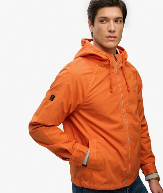 Superdry & Co Men’s Hooded Washed Twill Jacket Orange Washed Orange – Size: Superdry & Co Men’s Hooded Washed Twill Jacket Orange Washed Orange – Size: