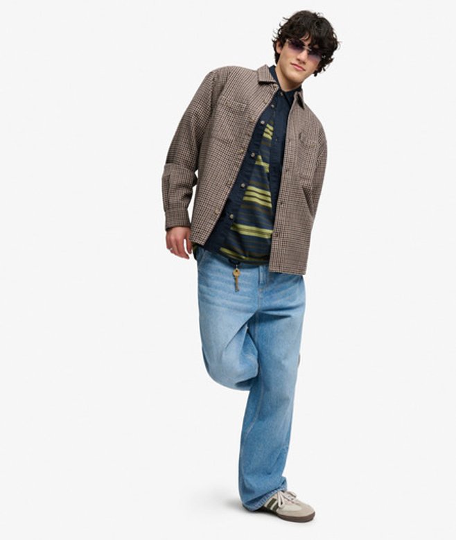 Bench x Superdry & Co Men’s Bench Boxy Cotton Overshirt Brown Shropshire Check – Size: Bench x Superdry & Co Men’s Bench Boxy Cotton Overshirt Brown Shropshire Check – Size: