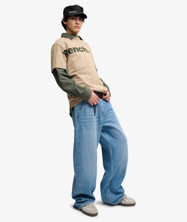 Bench x Superdry & Co Men’s Bench Boxy Logo shirt Beige Dune Ardwick Green – Size: Bench x Superdry & Co Men’s Bench Boxy Logo shirt Beige Dune Ardwick Green – Size: