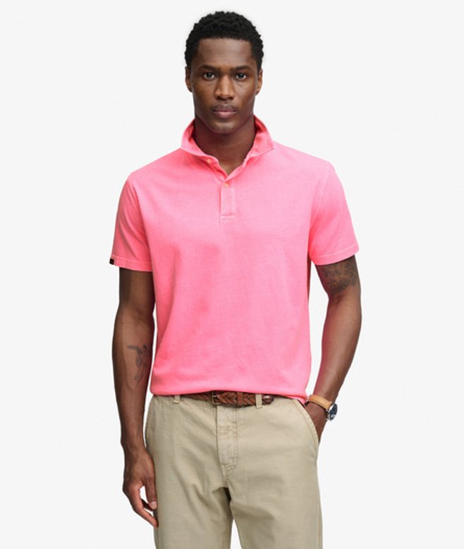 Superdry & Co Men’s Essential Jersey Polo Shirt Pink Dry Fluro Pink – Size: Xxl Superdry & Co Men’s Essential Jersey Polo Shirt Pink Dry Fluro Pink – Size: Xxl