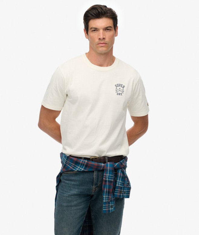 Superdry & Co Men’s Athletic Club shirt White Off White – Size: Xxl Superdry & Co Men’s Athletic Club shirt White Off White – Size: Xxl