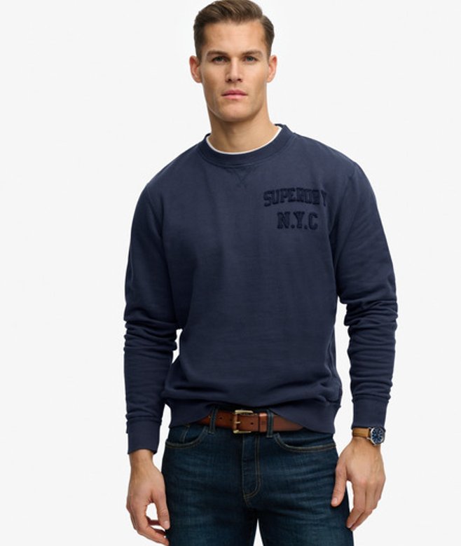 Superdry & Co Men’s Vintage Athletic Tonal Crew Sweatshirt Navy Classic Navy – Size: Xxl Superdry & Co Men’s Vintage Athletic Tonal Crew Sweatshirt Navy Classic Navy – Size: Xxl