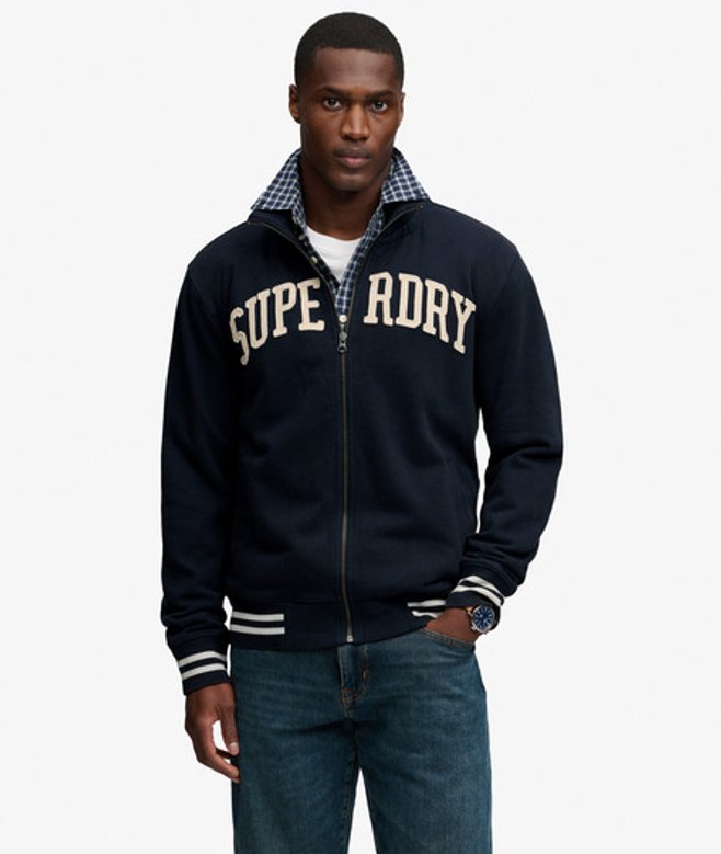 Superdry & Co Men’s Vintage Athletic Track Jacket Navy Eclipse Navy – Size: Superdry & Co Men’s Vintage Athletic Track Jacket Navy Eclipse Navy – Size:
